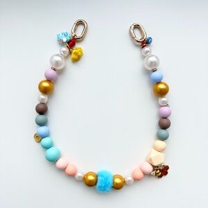 Custom Silicone Beaded phone or purse strap